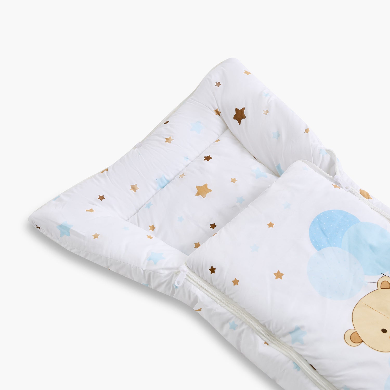 Juniors Hooded Bear Print Baby Nest Bag - 0 Months+