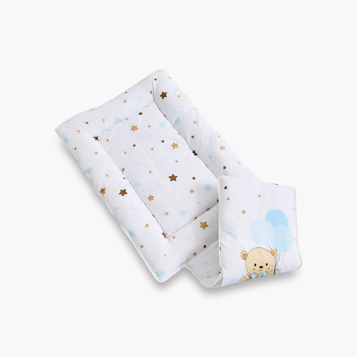 Juniors Hooded Bear Print Baby Nest Bag - 0 Months+