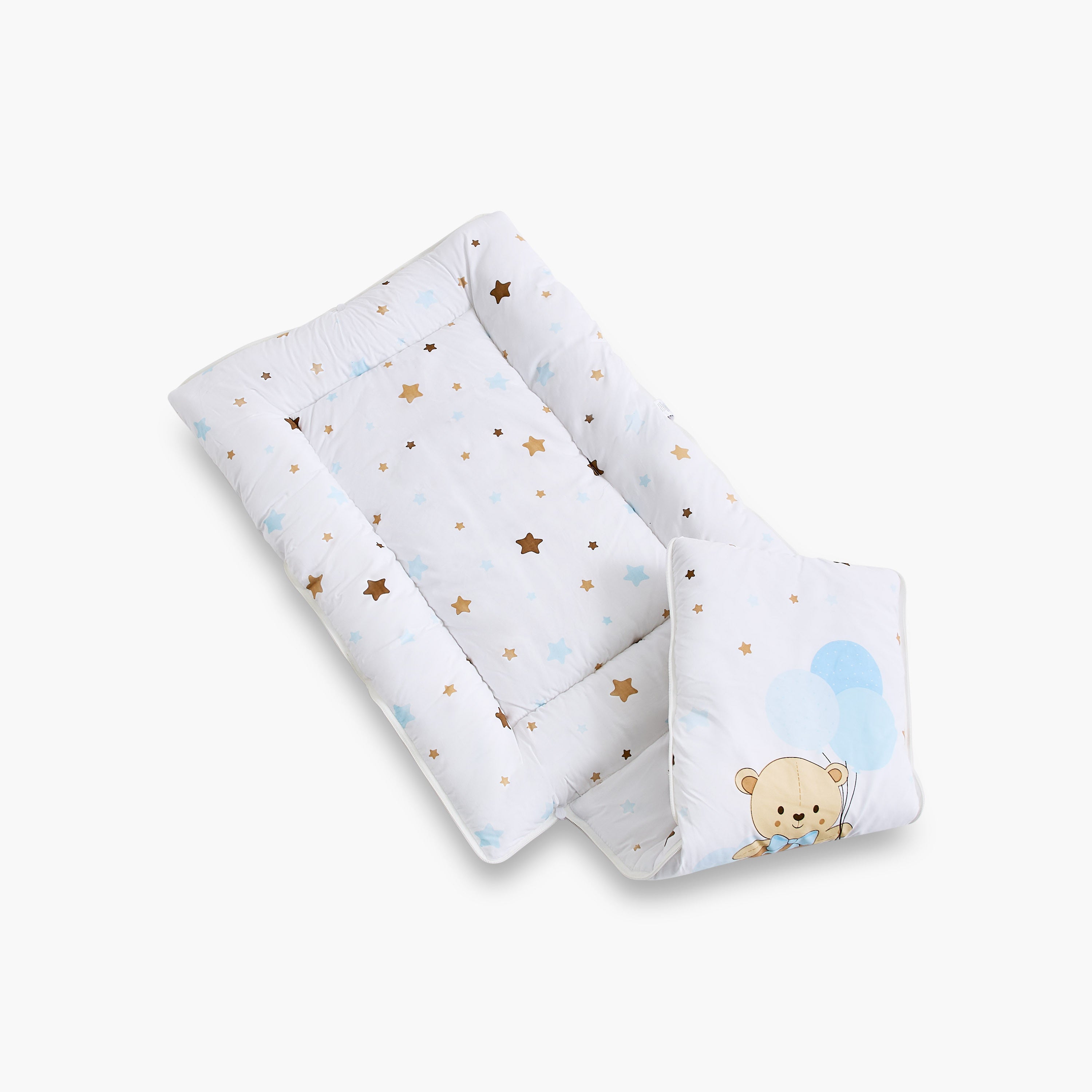 Juniors Hooded Bear Print Baby Nest Bag - 0 Months+
