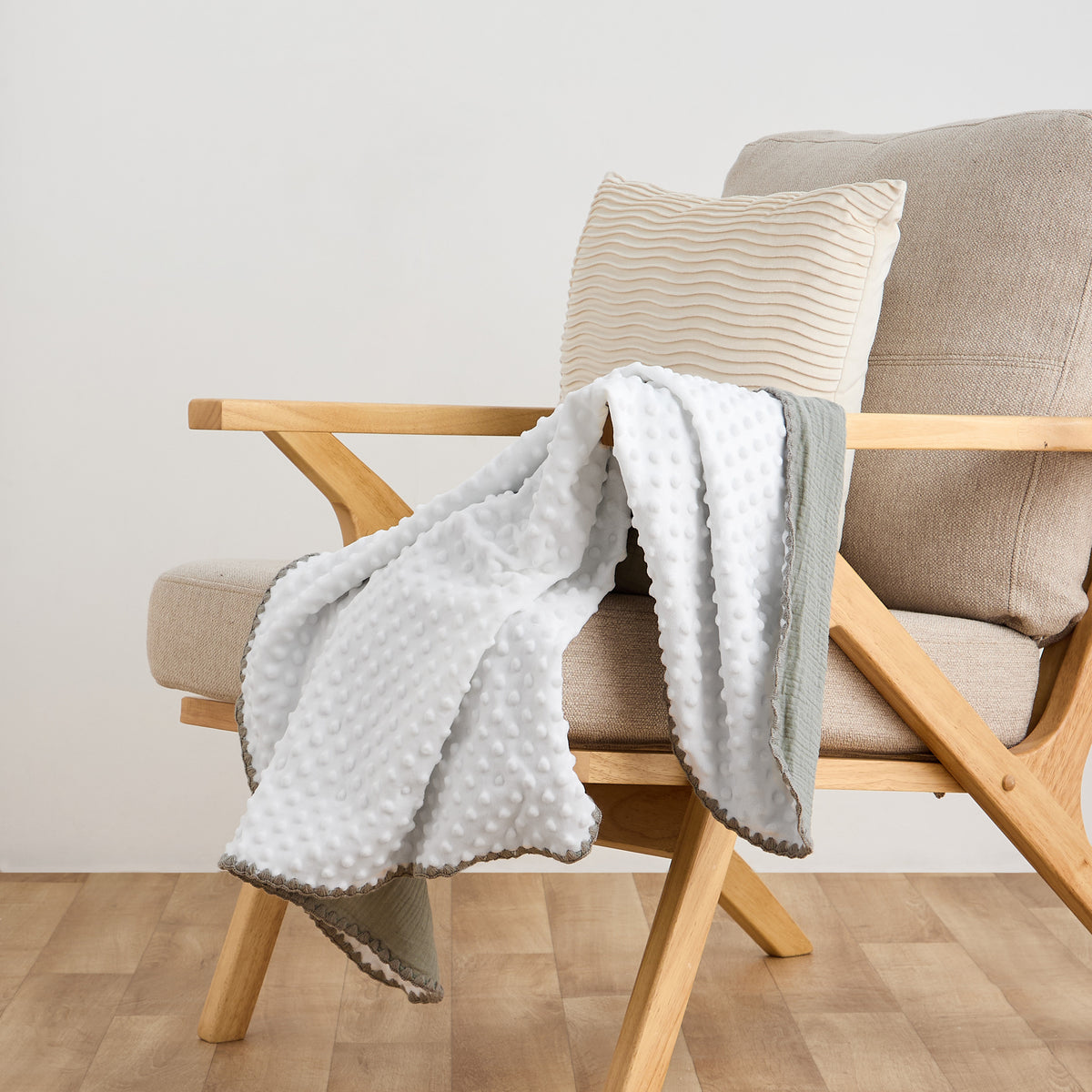 Giggles Blanket with Muslin Lining, 75x100 cm