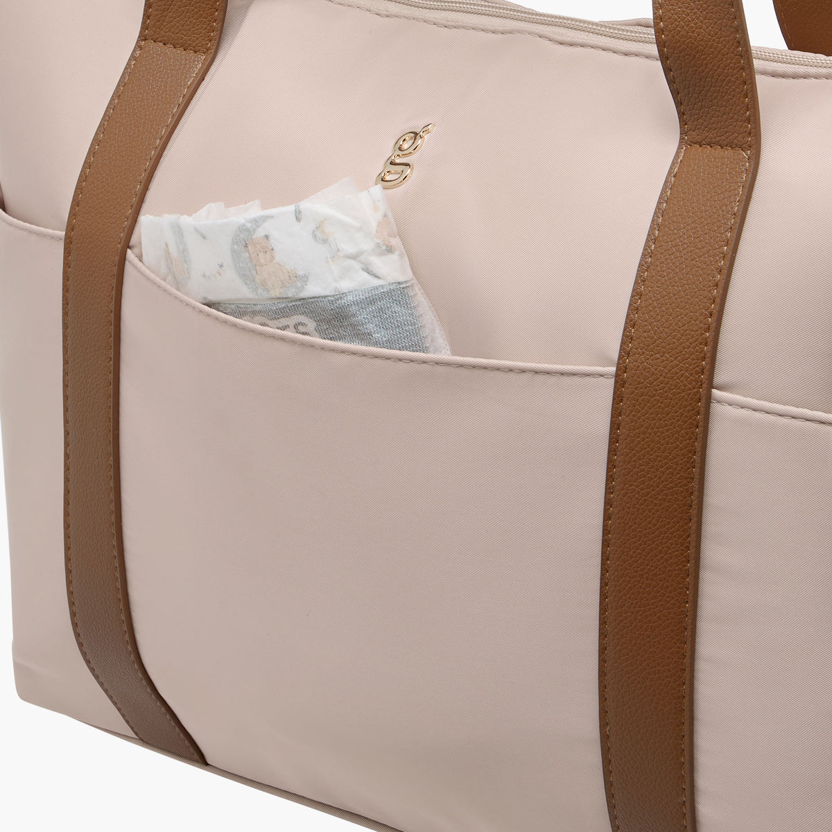 Giggles Solid Diaper Bag with Double Handles