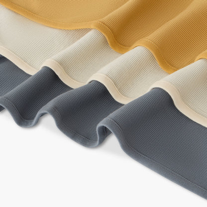 Pack of 3 Juniors Receiving Blanket with Ribbed Design, 80x100 cm