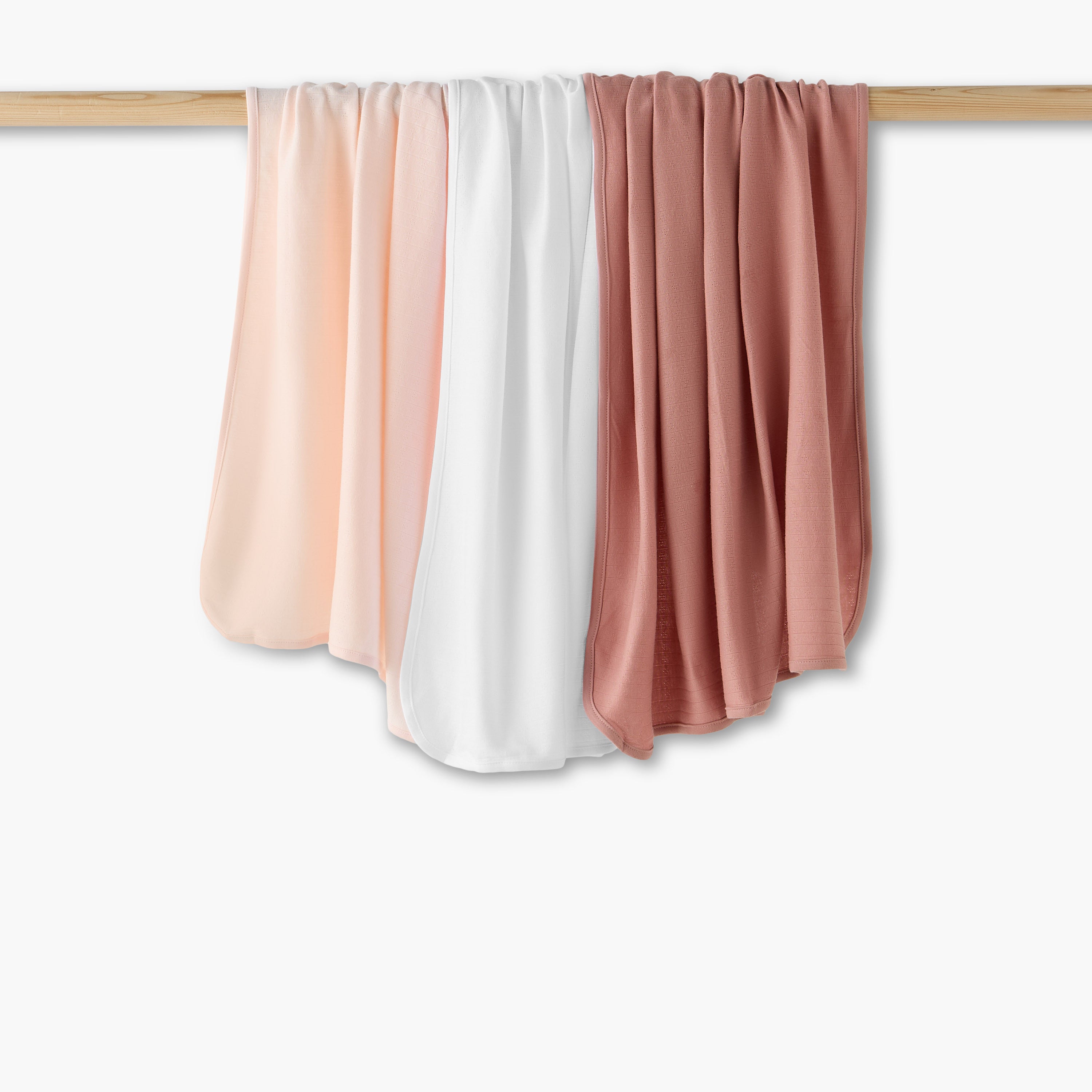 Pack of 3 Juniors Receiving Blankets with Texture, 80x100 cm color swatch