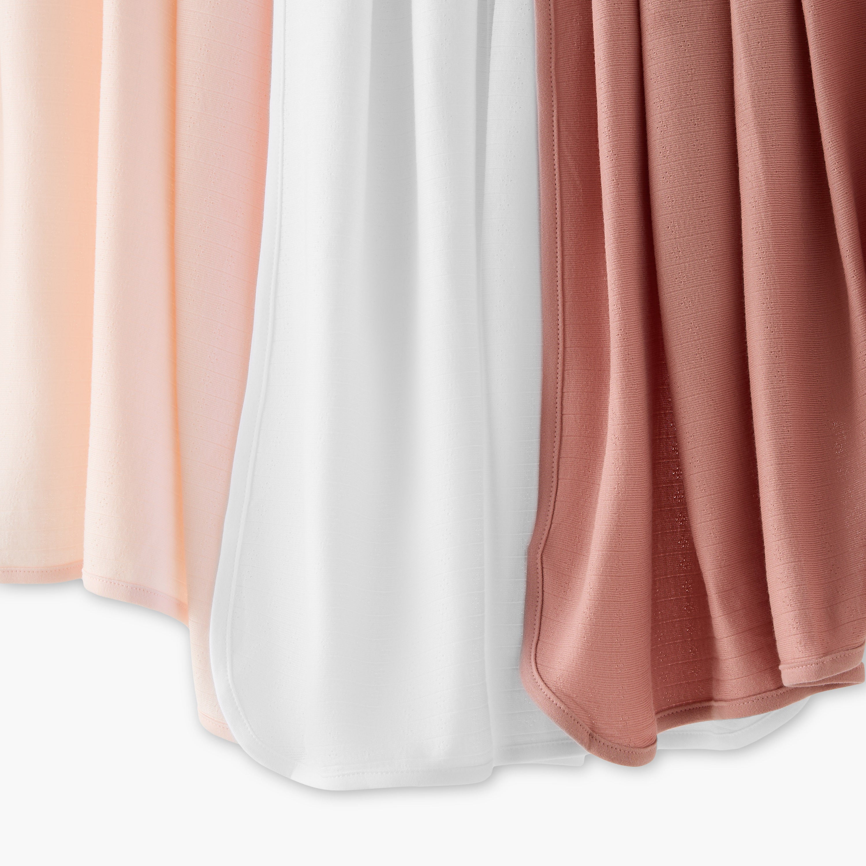 Pack of 3 Juniors Receiving Blankets with Texture, 80x100 cm