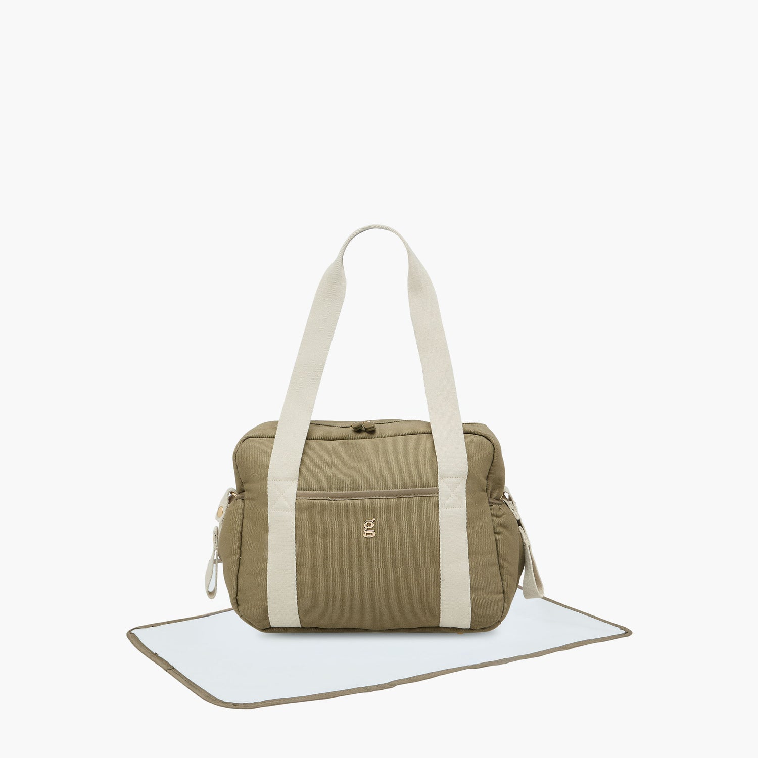 Giggles Solid Diaper Bag with Double Handles - Green