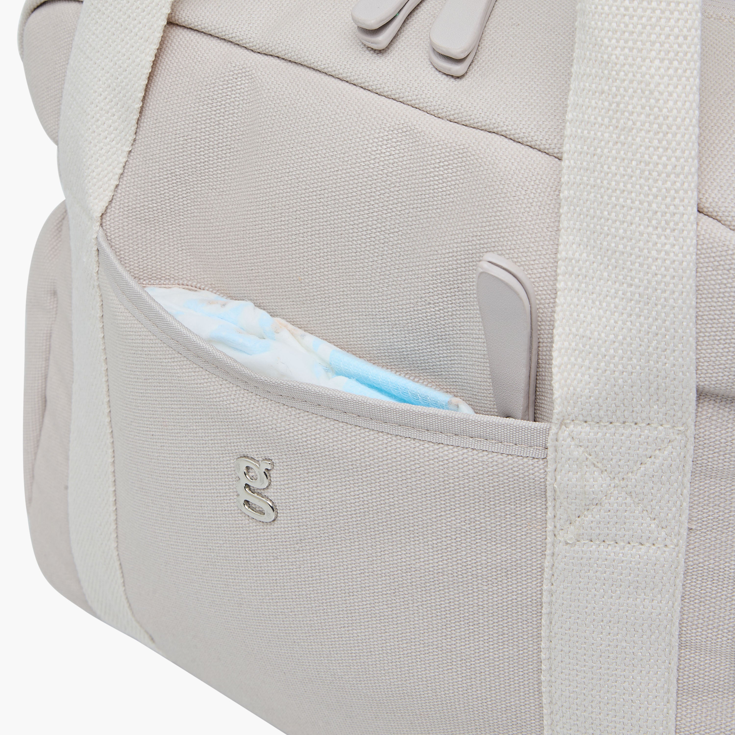 Giggles Solid Diaper Bag with Double Handles