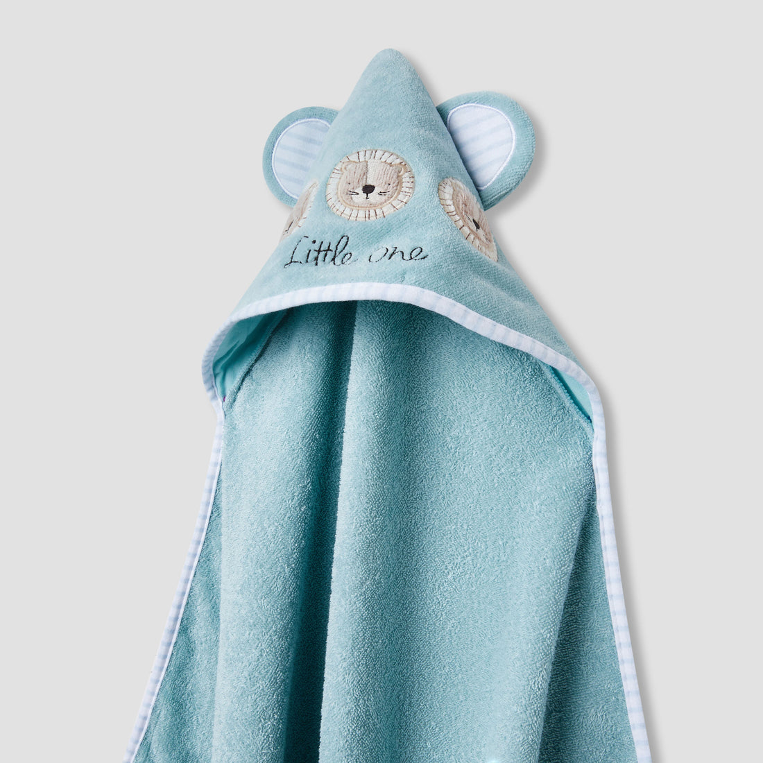 Juniors 75x75 cm Baby Towel and Mitten with Lion Applique Detail - Baby