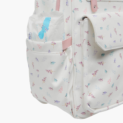 Giggles Bird Print Diaper Backpack with Adjustable Straps