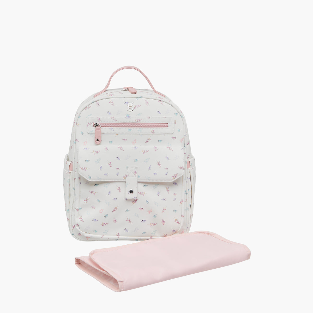 Giggles Bird Print Diaper Backpack with Adjustable Straps