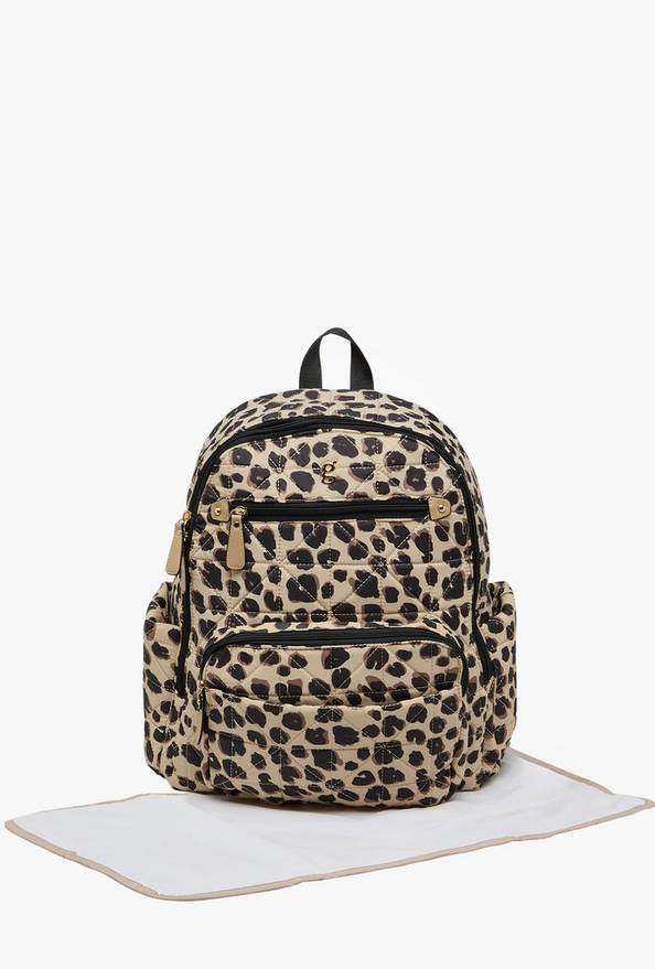 Giggles Printed Diaper Backpack with Adjustable Straps