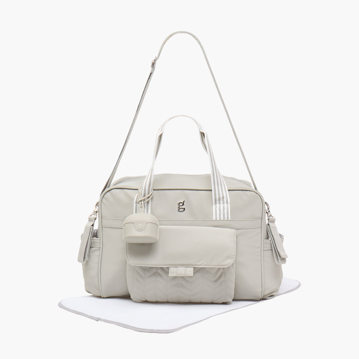 Giggles Adjustable Strap Diaper Bag with Zip Closure