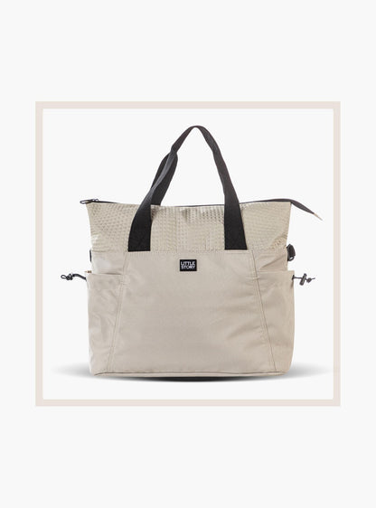 Little Story Mommy Diaper Bag with Changing Mat - Beige-baby-gear-diaperbags-image-5