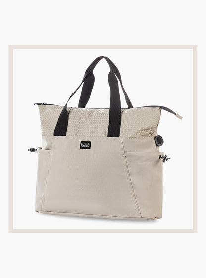 Little Story Mommy Diaper Bag with Changing Mat - Beige-baby-gear-diaperbags-image-7