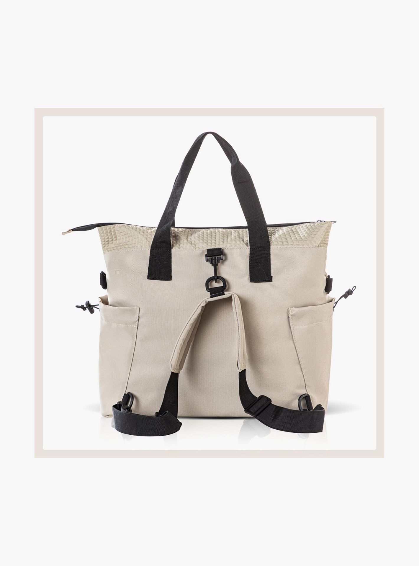 Little Story Mommy Diaper Bag with Changing Mat - Beige-baby-gear-diaperbags-image-8