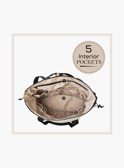 Little Story Mommy Diaper Bag with Changing Mat - Beige-baby-gear-diaperbags-image-9