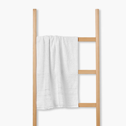 Luxury Egyptian Towel with Waffle border - White - HomeBabyBath &amp; CareTowels