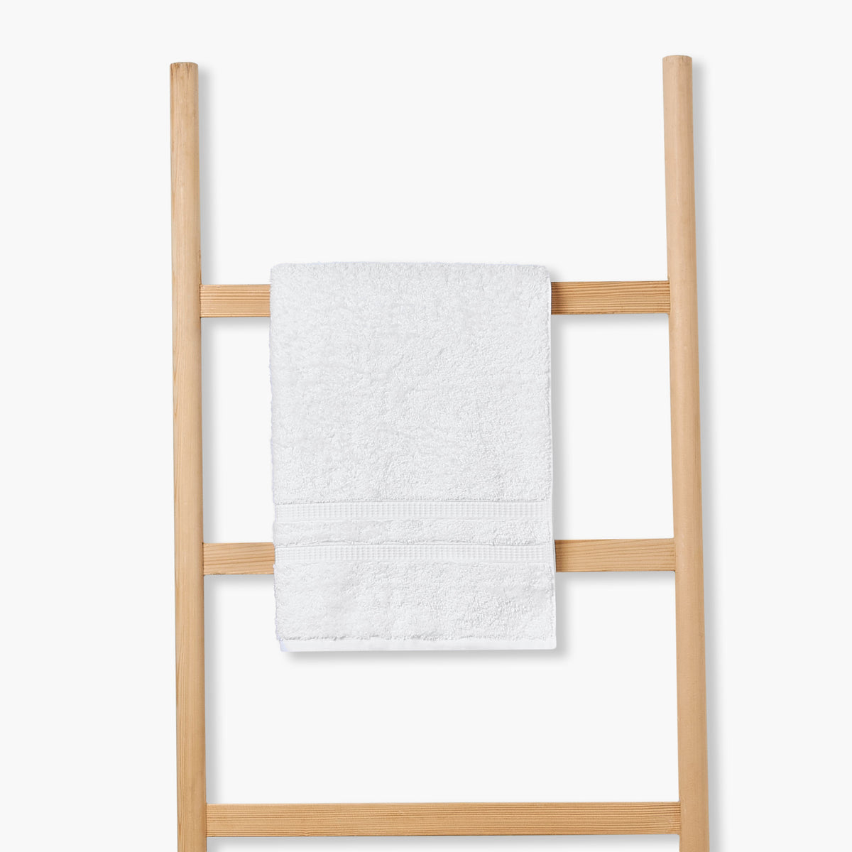 Luxury Egyptian Towel with Waffle border - White