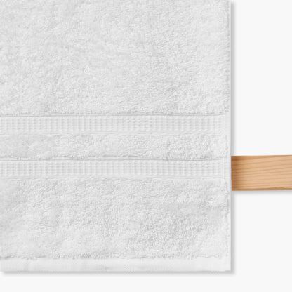 Luxury Egyptian Towel with Waffle border - White