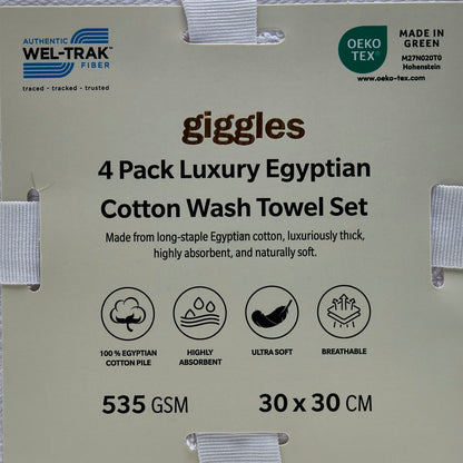 Pack of 4 Luxury Egyptian Towel with Waffle border