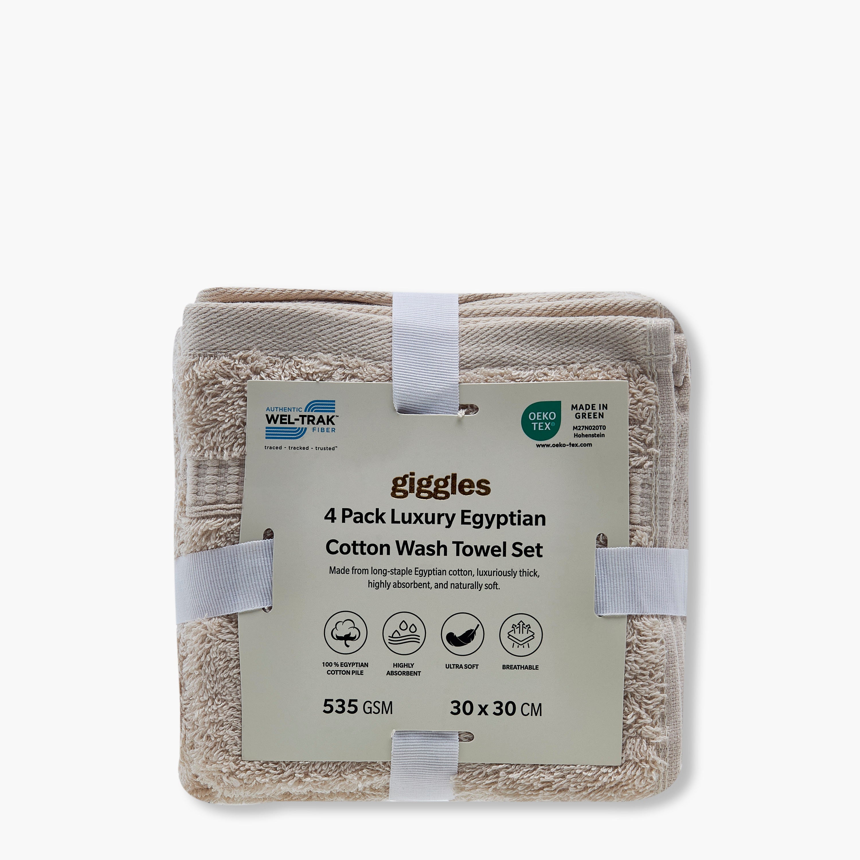 Pack of 4 Luxury Egyptian Towel with Waffle border