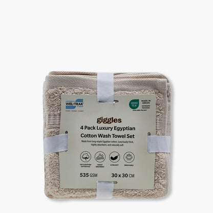 Pack of 4 Luxury Egyptian Towel with Waffle border