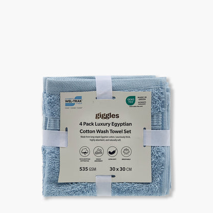 Pack of 4 Luxury Egyptian Towel with Waffle border