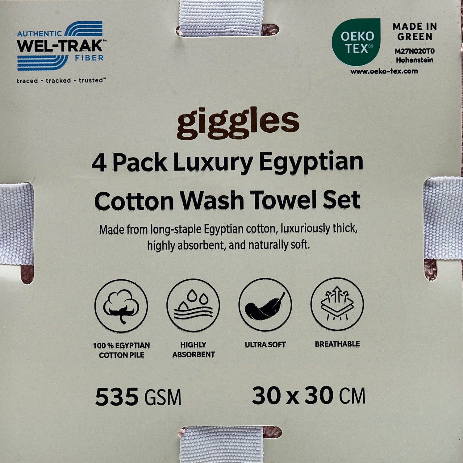 Pack of 4 Luxury Egyptian Towel with Waffle border