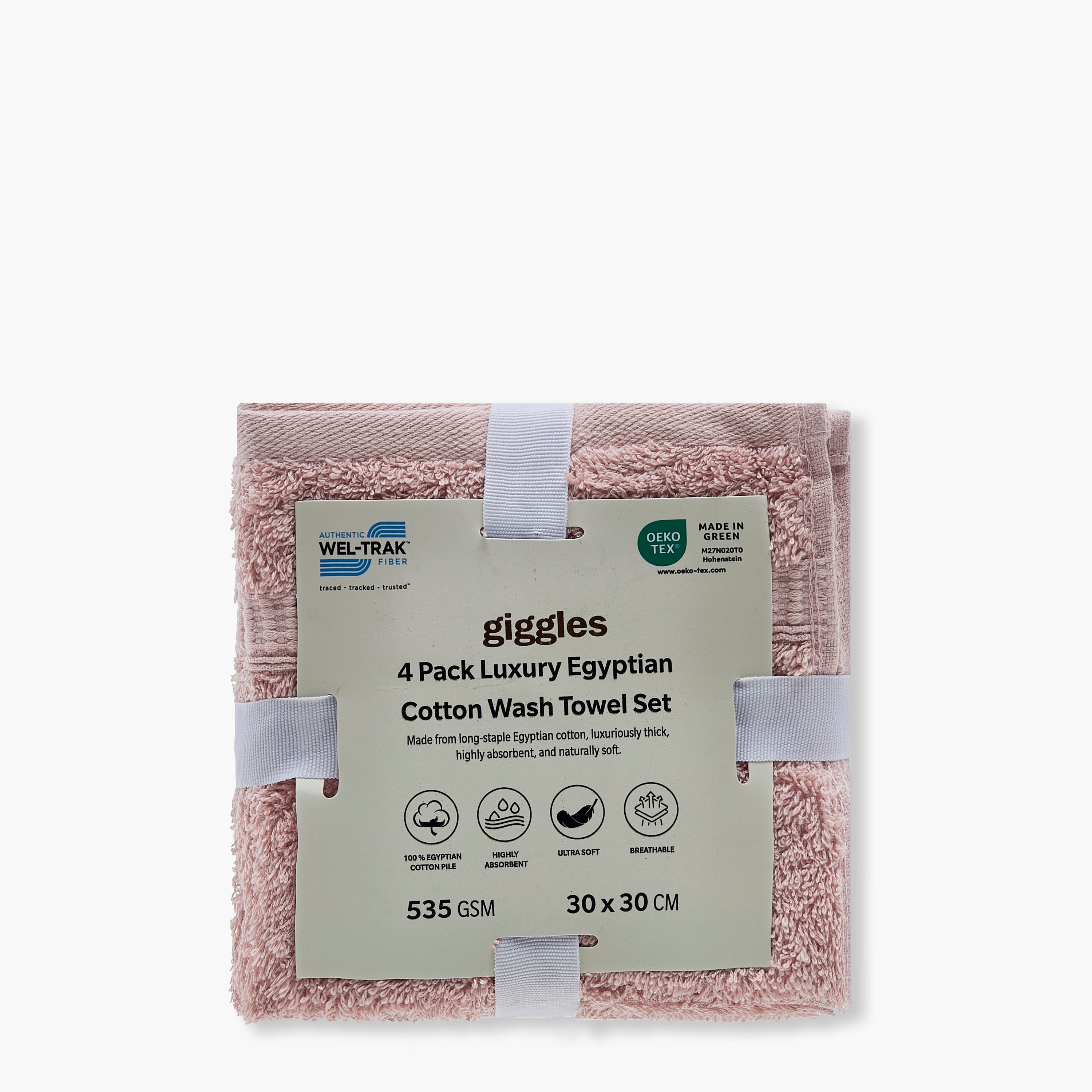 Pack of 4 Luxury Egyptian Towel with Waffle border