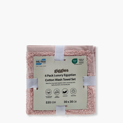 Pack of 4 Luxury Egyptian Towel with Waffle border
