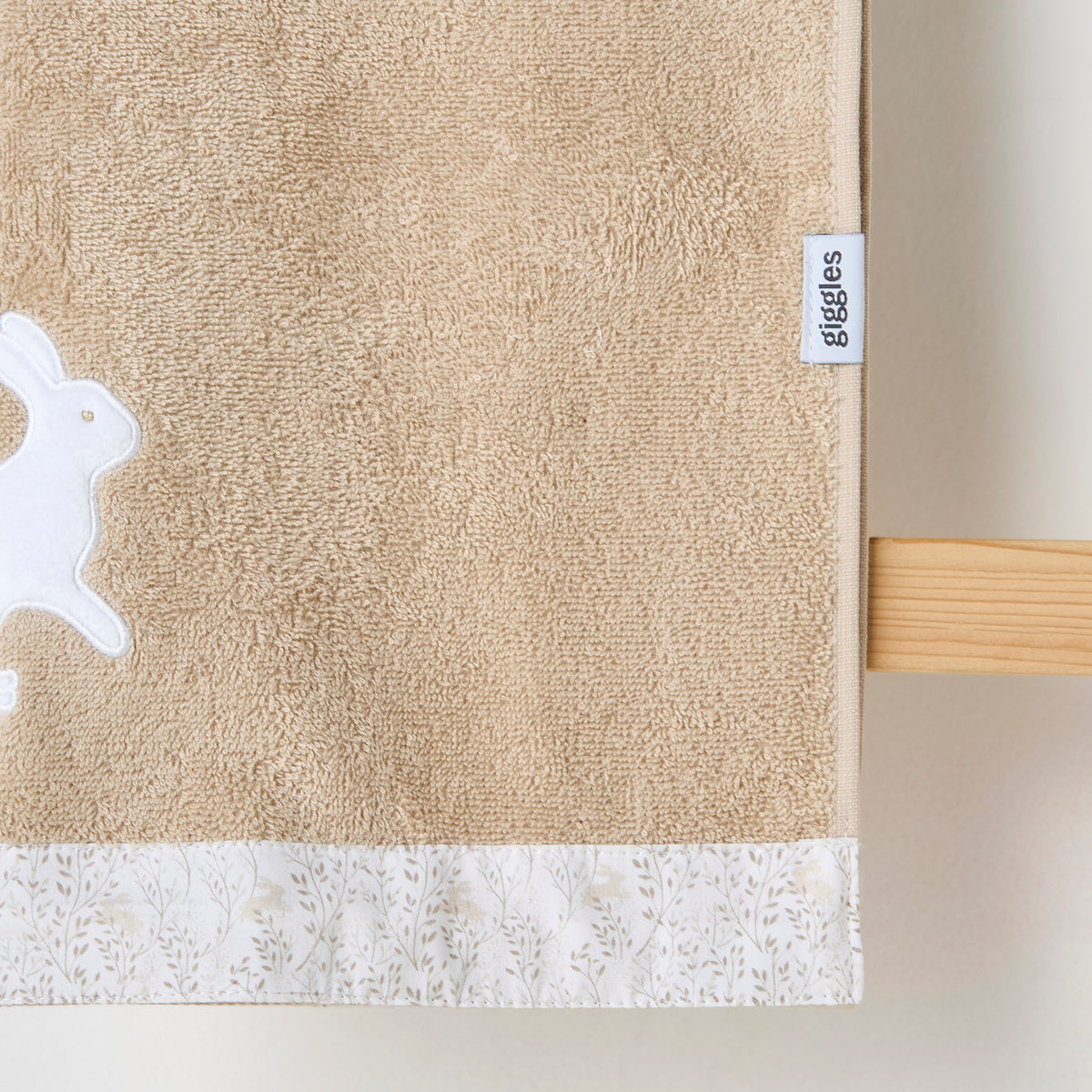 Turkish Cotton Towel with Bunny applique - Frappe