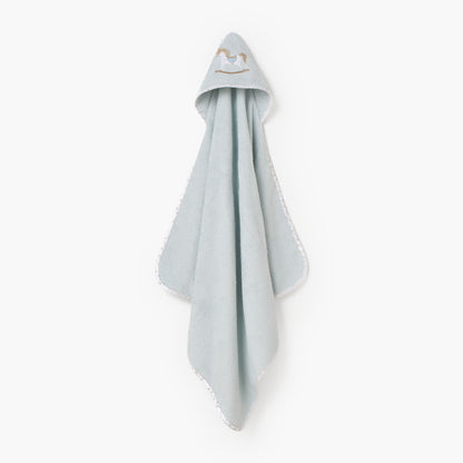 Turkish Hooded Cotton Towel with Rocking Horse applique - Blue - HomeBabyBath &amp; CareTowels