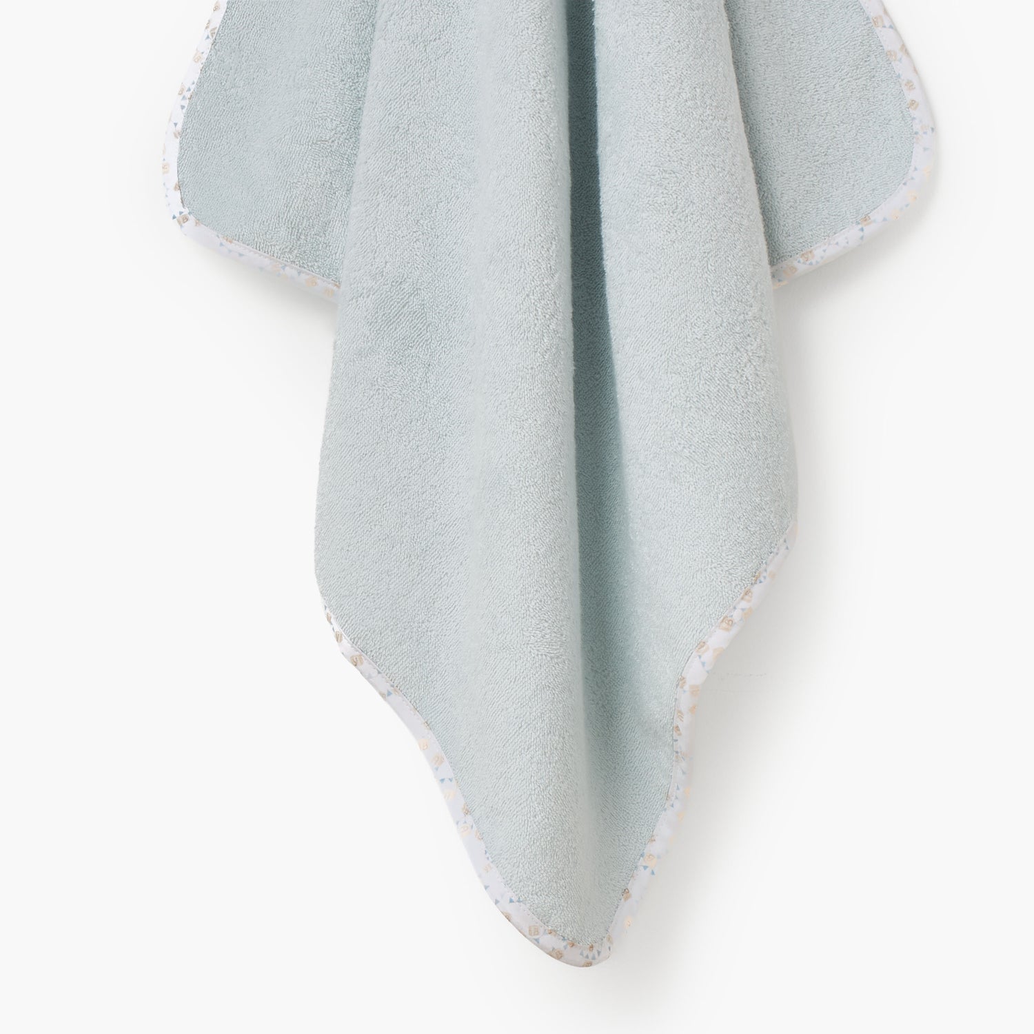 Turkish Hooded Cotton Towel with Rocking Horse applique - Blue
