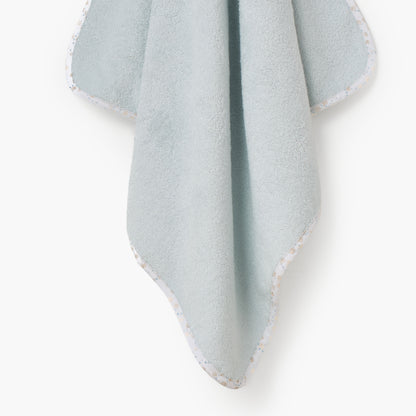 Turkish Hooded Cotton Towel with Rocking Horse applique - Blue