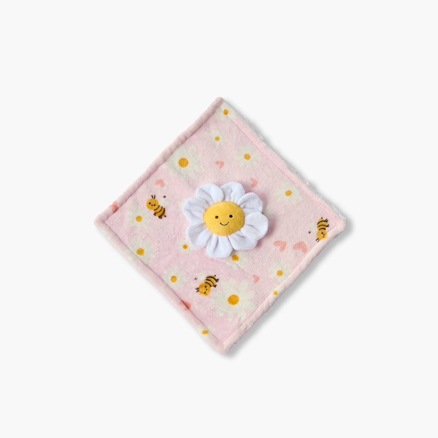 Juniors Raschel and Security Blanket with Floral Applique, 75x100 cm