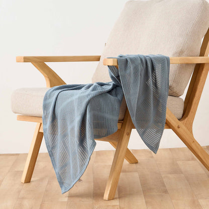 Juniors Blanket with Cellular Knit Design, 80x100 cm