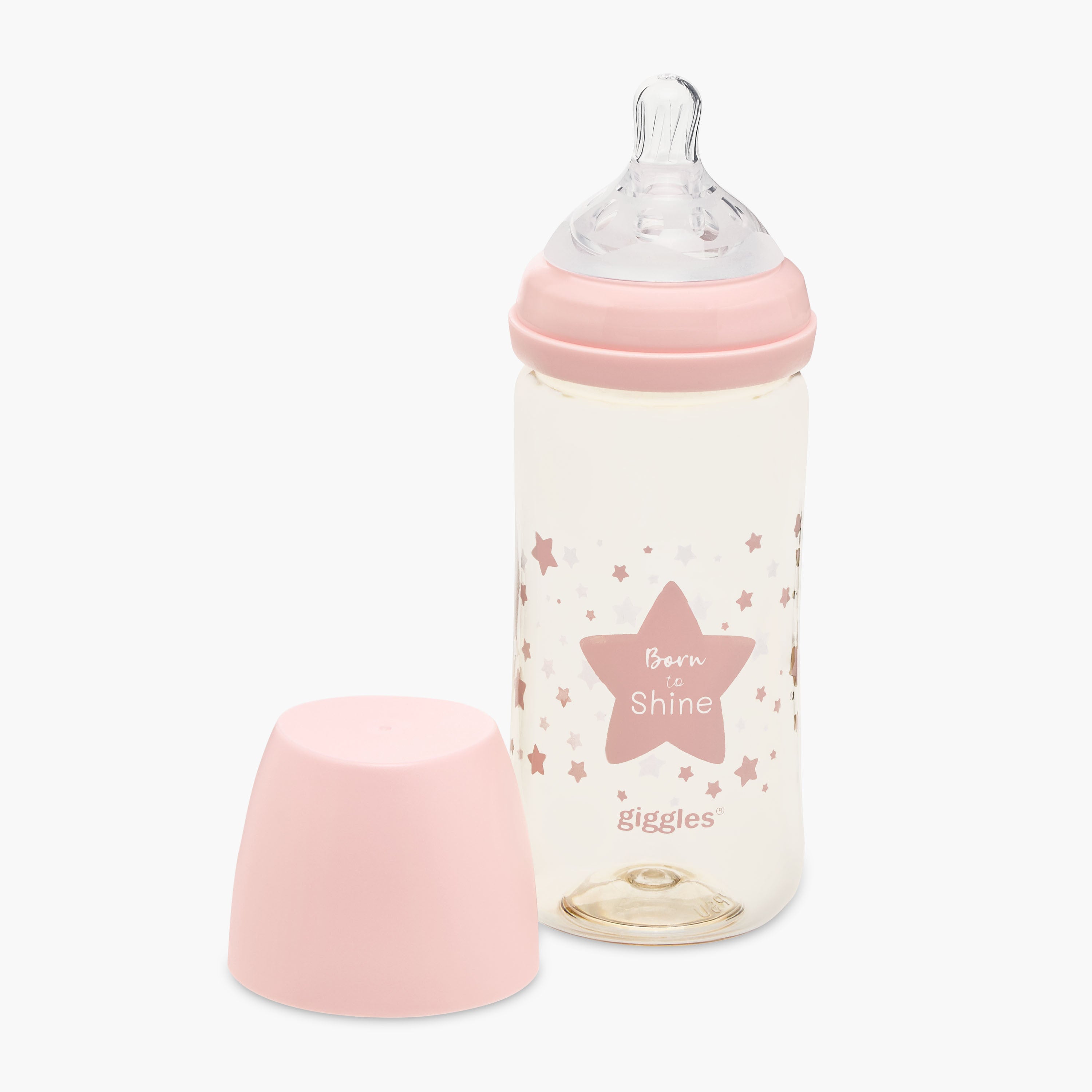 Giggles Feeding Bottle with Anti-Colic Valve, 240 ml