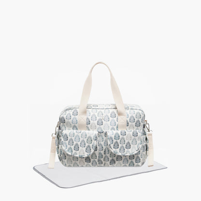Giggles Printed Diaper Bag with Zip Closure - Grey