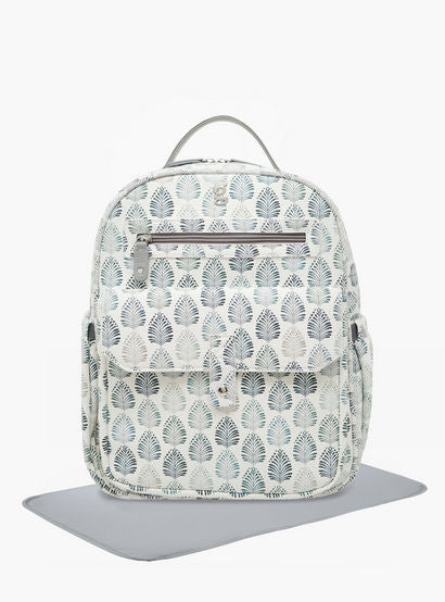 Giggles Ikkat Print Diaper Backpack with Changing Mat-baby-gear-diaperbags-image-1