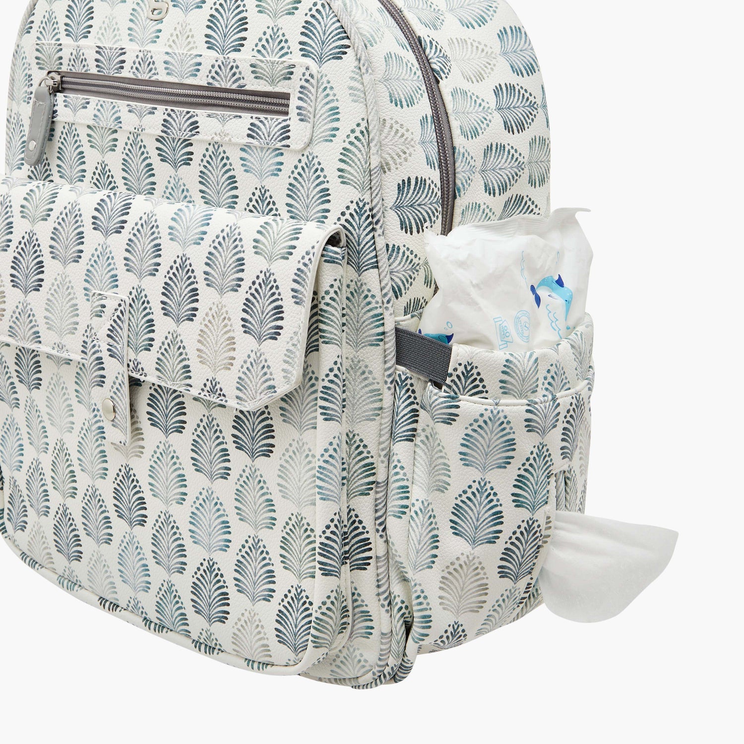 Giggles Ikkat Print Diaper Backpack with Changing Mat