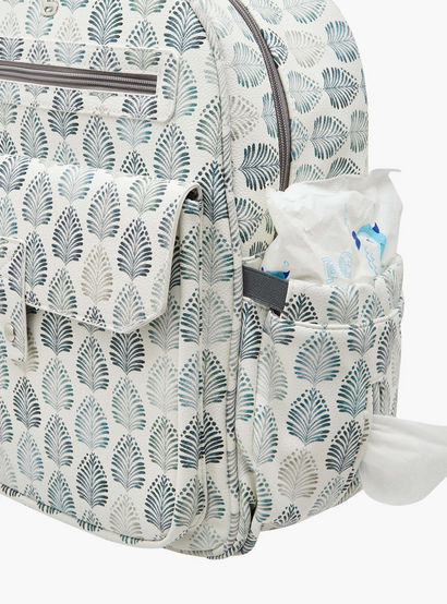 Giggles Ikkat Print Diaper Backpack with Changing Mat-baby-gear-diaperbags-image-7