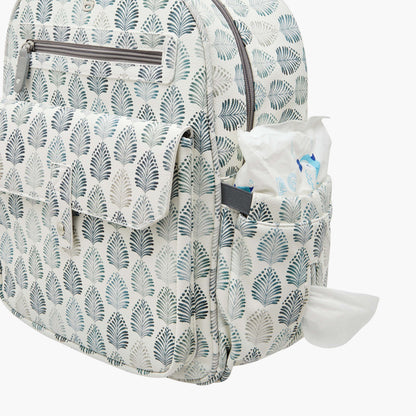 Giggles Ikkat Print Diaper Backpack with Changing Mat