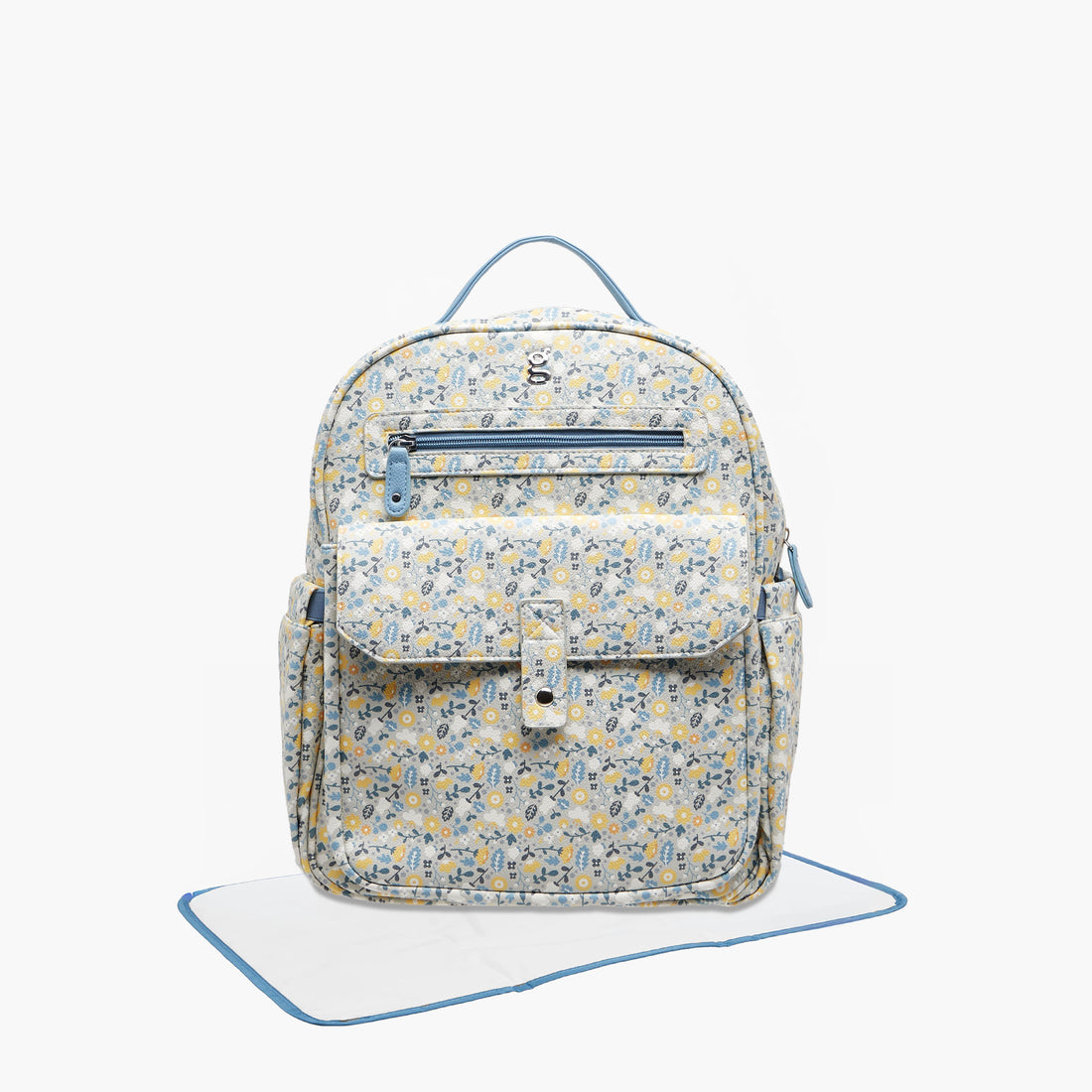 Giggles Printed Diaper Backpack with Adjustable Straps - Blue