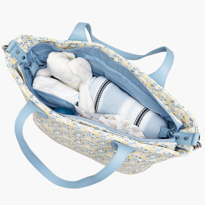 Giggles Floral Print Diaper Bag with Changing Mat