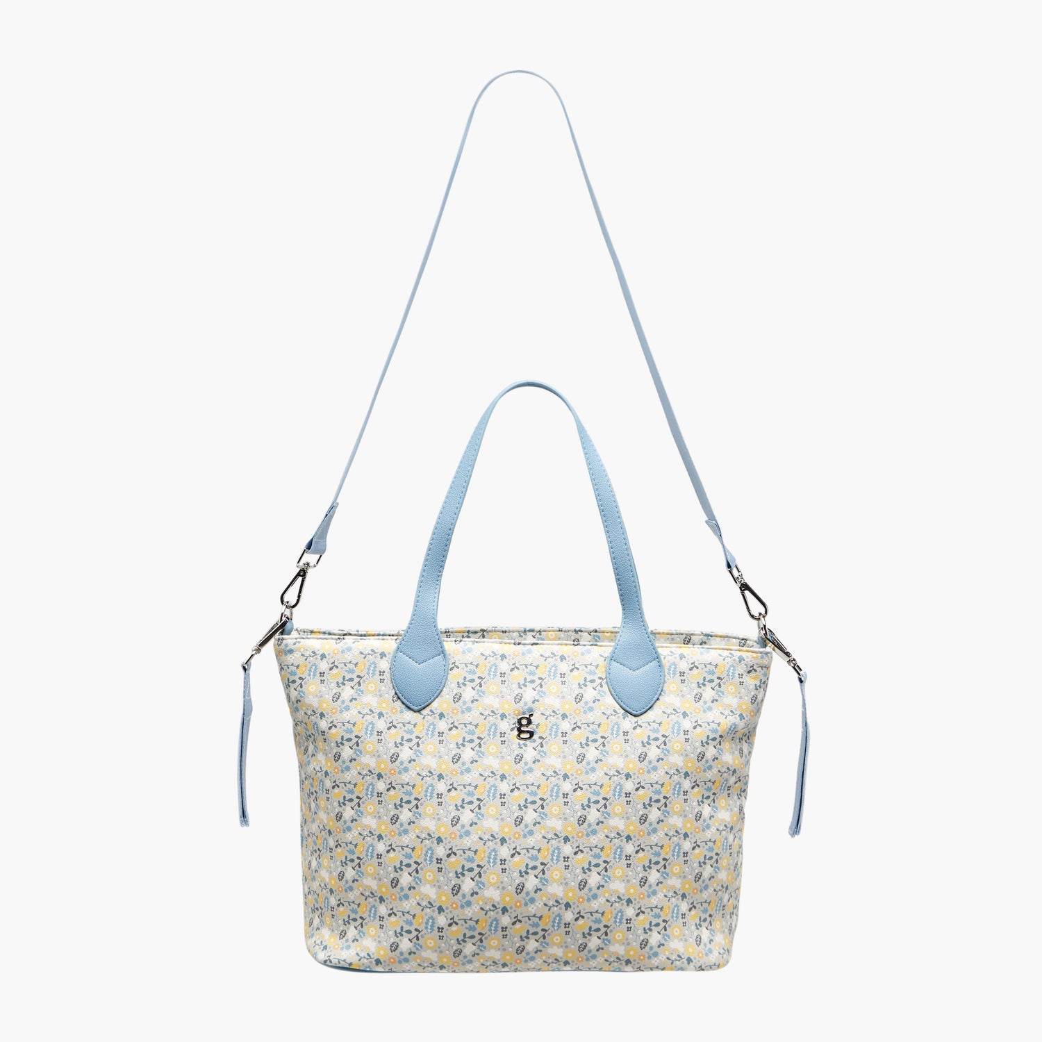 Giggles Floral Print Diaper Bag with Changing Mat