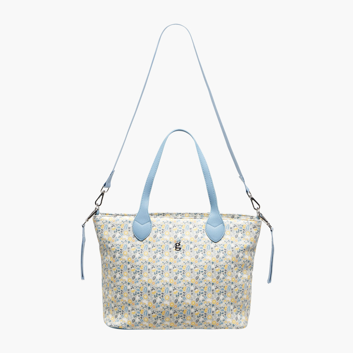 Giggles Floral Print Diaper Bag with Changing Mat