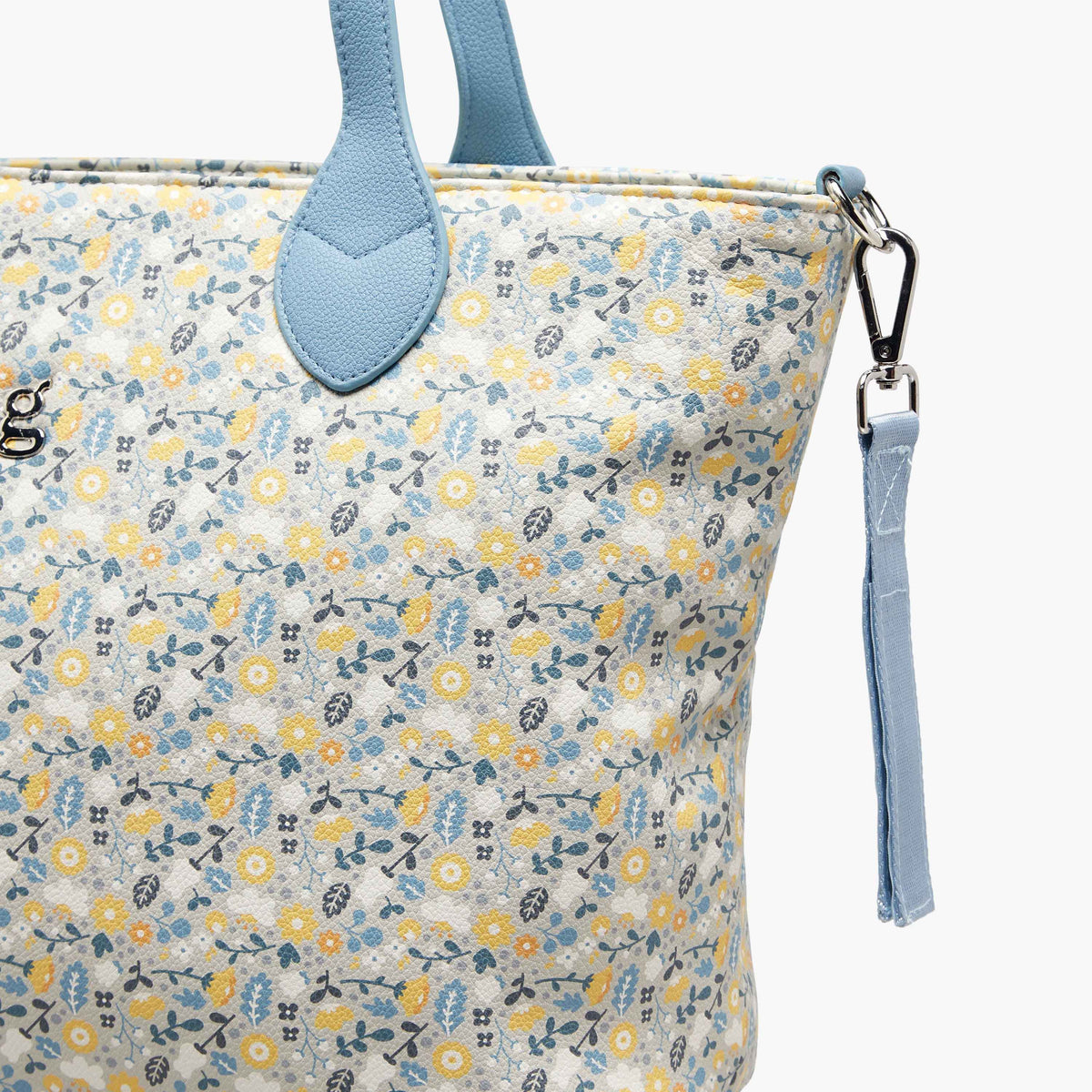 Giggles Floral Print Diaper Bag with Changing Mat
