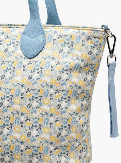 Giggles Floral Print Diaper Bag with Changing Mat-baby-gear-diaperbags-image-7