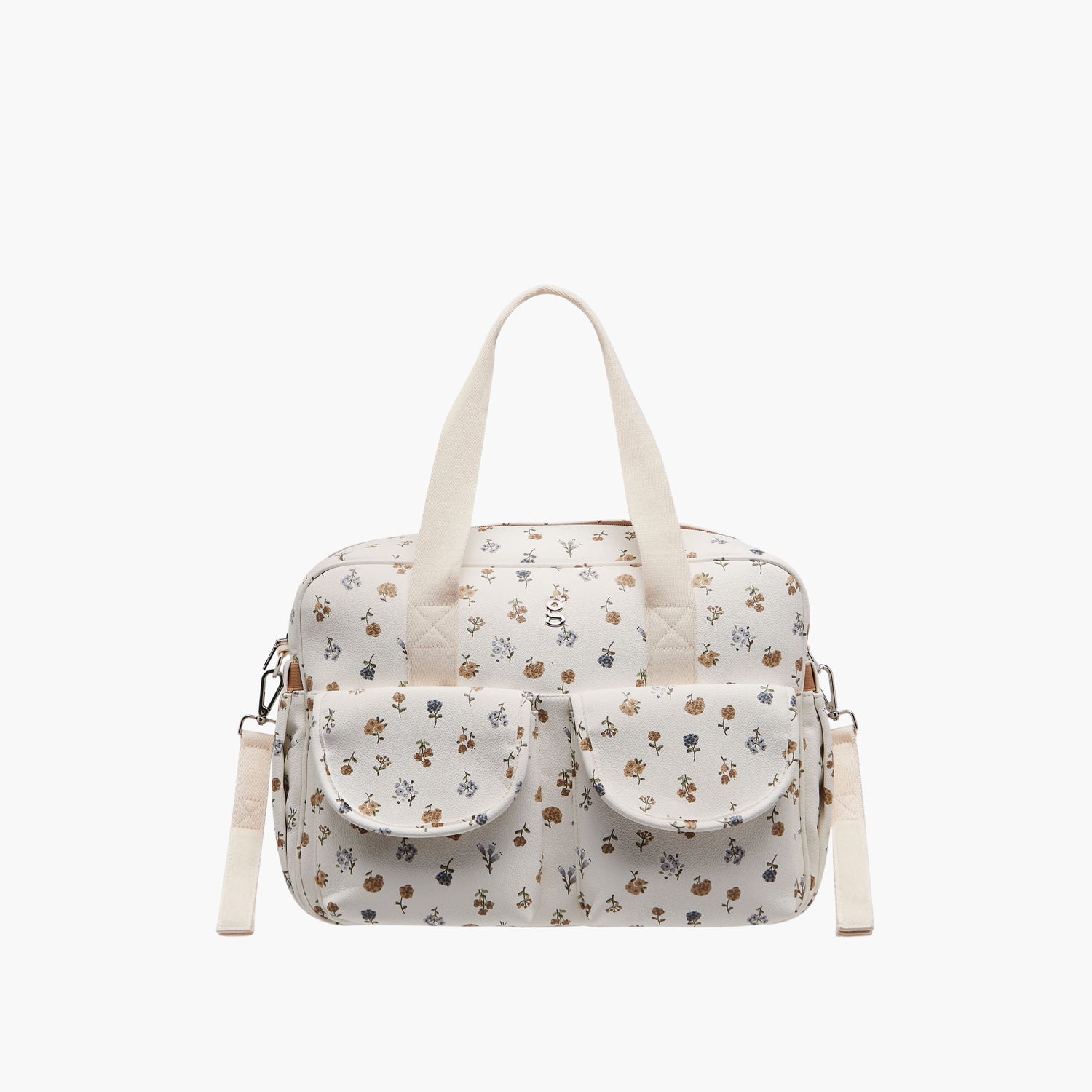 Giggles Floral Print Diaper Bag with Changing Mat