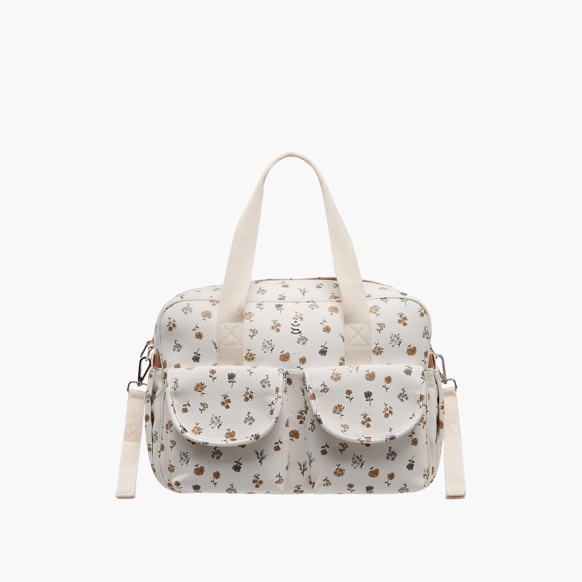 Giggles Floral Print Diaper Bag with Changing Mat