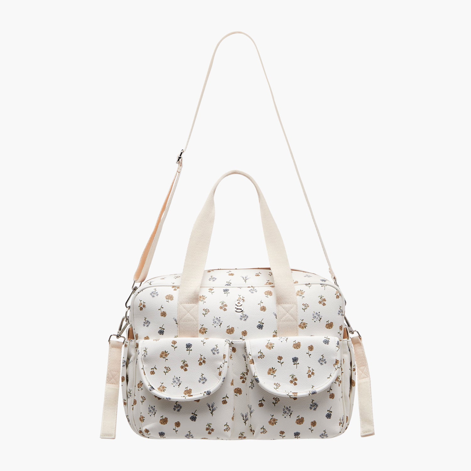 Giggles Floral Print Diaper Bag with Changing Mat